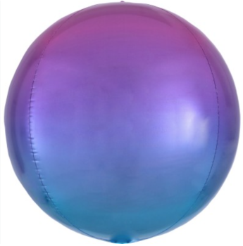 XL Folienballon Orbz - Kugel, rosa/rot blau - ø 40cm